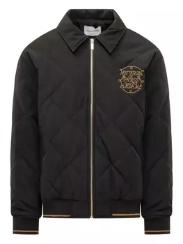 Стеганая куртка Drle De Monsieur с надписью, черный