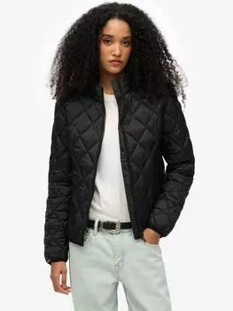 Стеганая куртка fuji lite с бриллиантами Superdry, черный