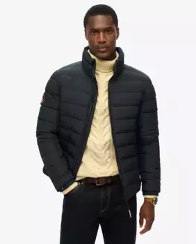 Стеганая куртка Fuji с вышивкой Superdry, темно-синий