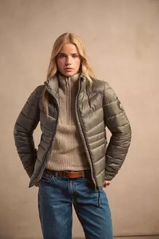 Стеганая куртка Fuji Superdry, зеленый