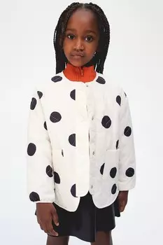 Стеганая куртка H&M, белый