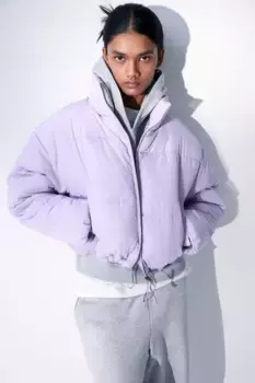 Стеганая куртка H&M, фиолетовый
