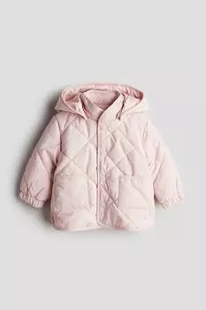 Стеганая куртка H&M, розовый