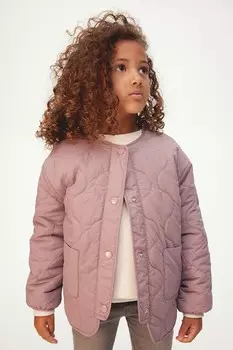Стеганая куртка H&M, розовый