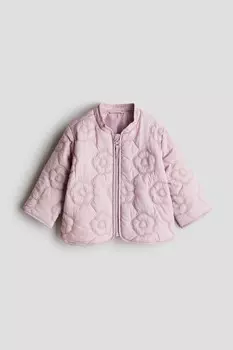 Стеганая куртка H&M, розовый