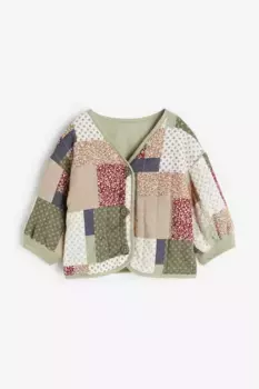 Стеганая куртка H&M, зеленый