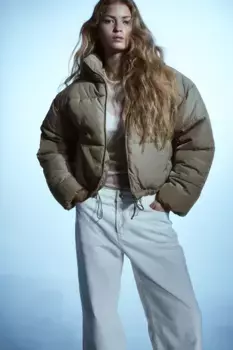 Стеганая куртка H&M, зеленый
