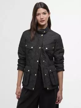 Стеганая куртка хэлси Barbour, цвет Black/Black