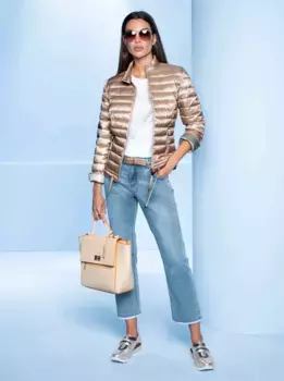 Стеганая куртка Heine, бежевый