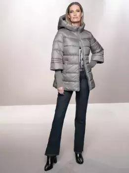 Стеганая куртка Heine с капюшоном, серый