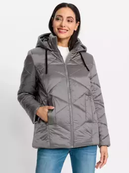 Стеганая куртка Heine с капюшоном, серый