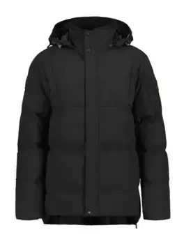 Стеганая куртка Icepeak "H QUILT JACKET BIXBY", с капюшоном, с контрастной фирменной нашивкой на плече, черный