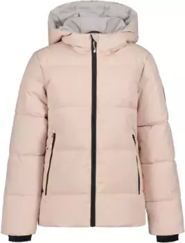 Стеганая куртка Icepeak "KARNAK JR - для детей", с капюшоном, с тонкой надписью логотипа на туловище и застежкой, розовый