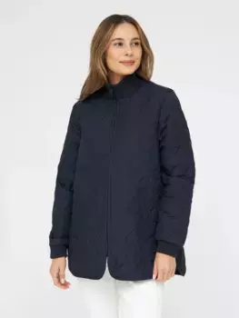 Стеганая куртка Ilse Jacobsen "IJ-ART40", без капюшона, дышащая, водоотталкивающая, на молнии, стеганая, цвет Dark Indigo