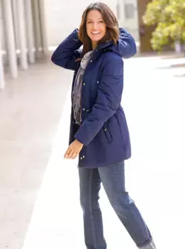 Стеганая куртка Inspirations с капюшоном Inspirationen, цвет морской волны