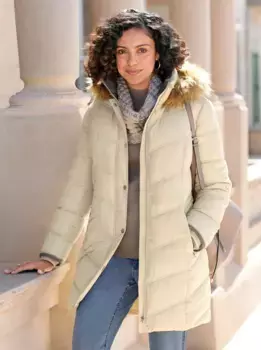 Стеганая куртка Inspirations с капюшоном Inspirationen, цвет Sand