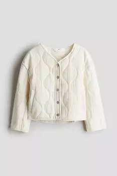 Стеганая куртка из муслина H&M, бежевый