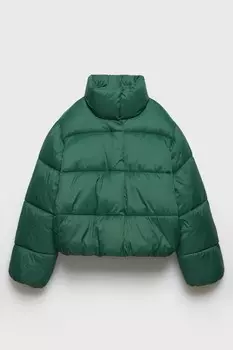 Стеганая куртка из нейлона z3d ZARA, зеленый