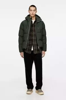 Стеганая куртка из переработанного пуха Arket, зеленый