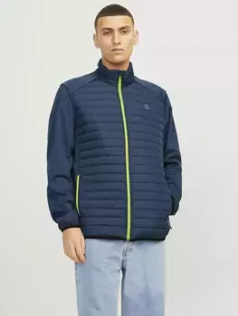 Стеганая куртка Jack & Jones "JJEMULTI QUILTED COLLAR NOOS", синий
