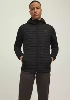 Стеганая куртка Jack & Jones "JJEMULTI QUILTED JACKET NOOS", с капюшоном, черный