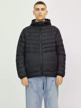 Стеганая куртка Jack & Jones "JJESPRINT PUFFER HOOD NOOS", с капюшоном, цвет Black Detail:Solid