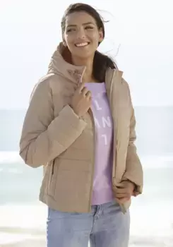 Стеганая куртка Эльбсанд, с капюшоном, с регулируемым капюшоном Elbsand, бежевый