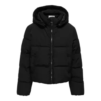 Стеганая куртка KIDS ONLY «KOGDOLLY SHORT PUFFER JACKET OTW» с капюшоном, черный