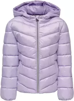 Стеганая куртка KIDS ONLY "KOGTANEA QUILTED HOOD JACKET OTW NOOS", с капюшоном, цвет Pastel Lilac