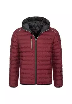 Стеганая куртка классического кроя Rock Creek, цвет Weinrot