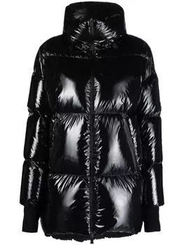 Стеганая куртка Laminar с кулиской на воротнике Herno, черный