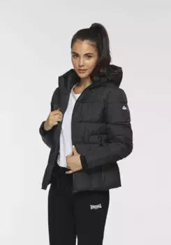 Стеганая куртка Lonsdale "GRAMPOUND", с капюшоном, черный