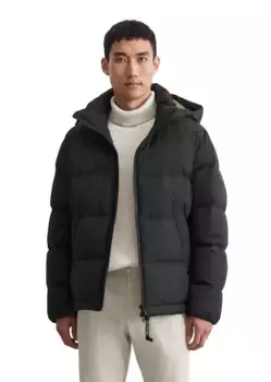 Стеганая куртка Marc O'Polo, с капюшоном, с капюшоном, черный