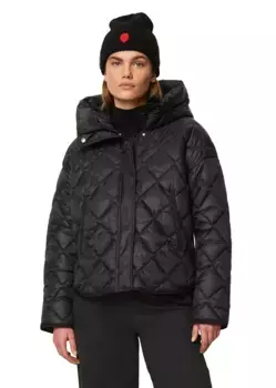 Стеганая куртка Marc O'Polo с капюшоном, черный