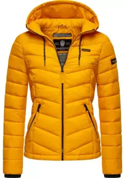 Стеганая куртка Marikoo "Куала" с капюшоном, сверхлегкая переходная куртка с капюшоном, желтый