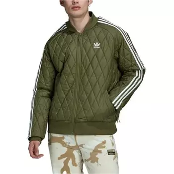 Стеганая куртка мужская ADICOLOR CLASSICS оливкового цвета Adidas Originals, оливково-зеленый