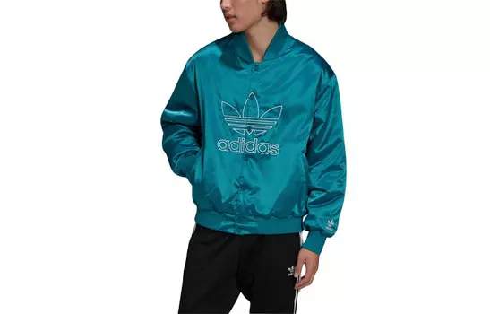 Стеганая куртка мужская бирюзовая Adidas Originals, бирюзовый