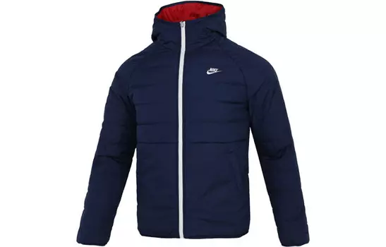 Стеганая куртка мужская красновато-синяя Nike, красный/синий