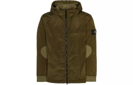 Стеганая куртка мужская оливково-зеленая Stone Island, оливково-зеленый