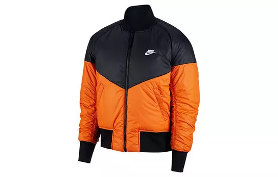 Стеганая куртка мужская оранжево-черная Nike, оранжевый/черный