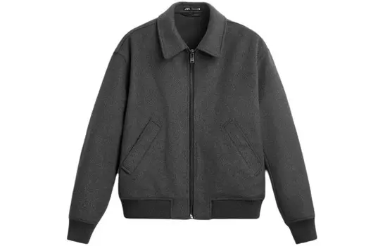 Стеганая куртка мужская серая Zara, серый