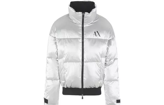 Стеганая куртка мужская серебристая Armani Exchange, цвет Silver