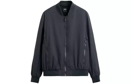 Стеганая куртка мужская синяя Zara, синий