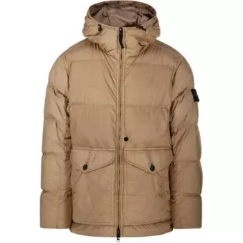 Стеганая куртка мужская темно-кофейного цвета Stone Island, цвет Dark Coffee