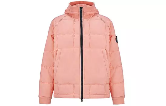 Стеганая куртка мужская темно-розовый нубук Stone Island, темно-розовый