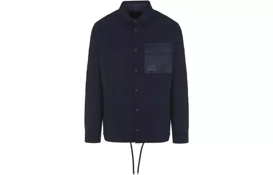 Стеганая куртка мужская темно-синяя Armani Exchange, темно-синий