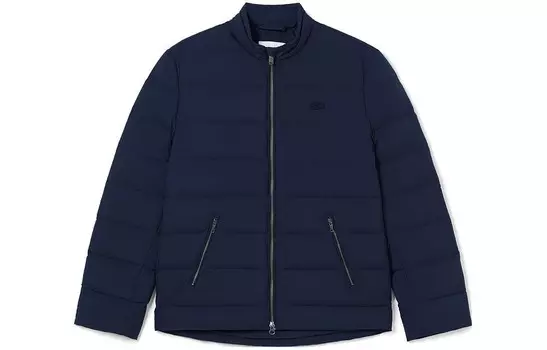 Стеганая куртка мужская темно-синяя Lacoste, темно-синий