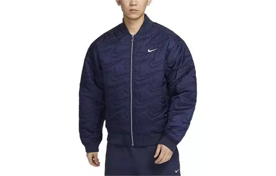 Стеганая куртка мужская темно-синяя Nike, темно-синий