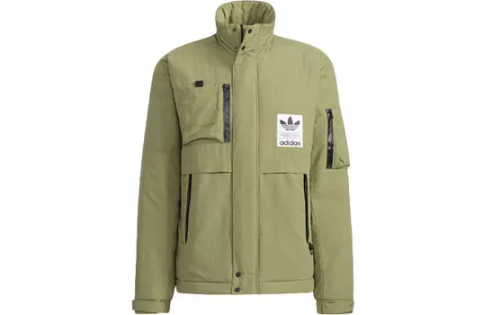 Стеганая куртка мужская зеленая Adidas Originals, зеленый