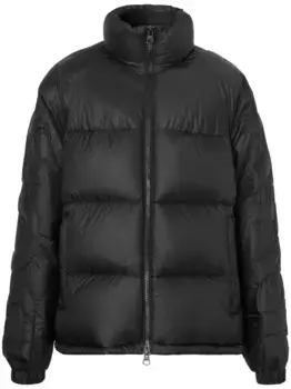 Стеганая куртка на молнии BURBERRY, черный